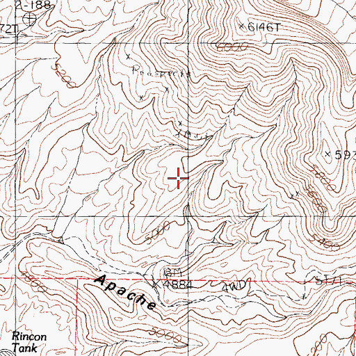 Topographic Map of Hillside-Sierra Group, NM