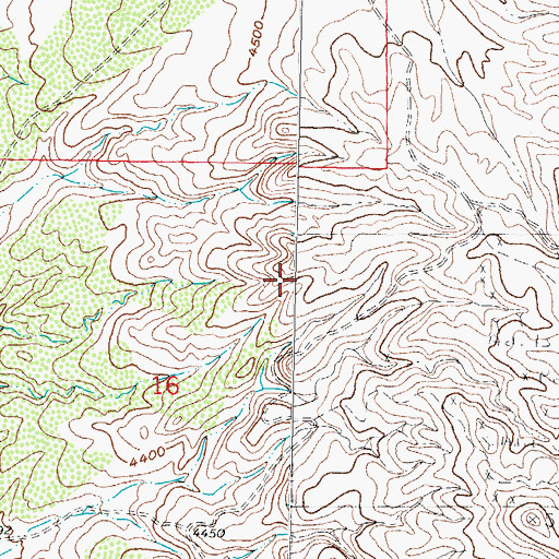 Topographic Map of Ashland Claim, NM