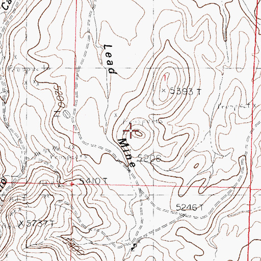 Topographic Map of Carroll Prospect, NM