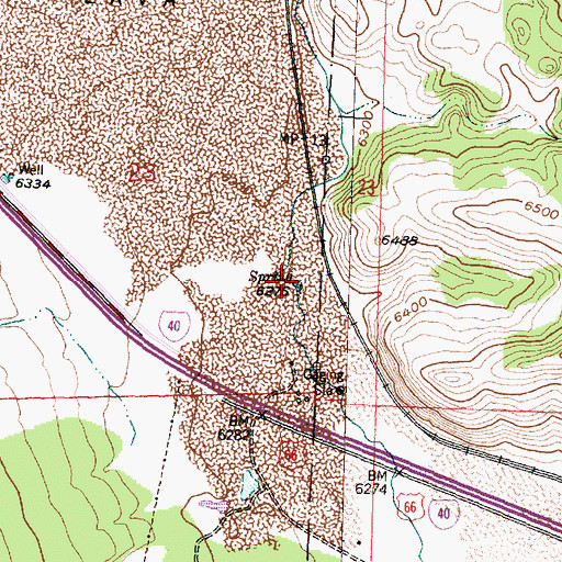 Topographic Map of Horace Springs, NM