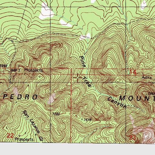 Topographic Map of Tennessee, NM