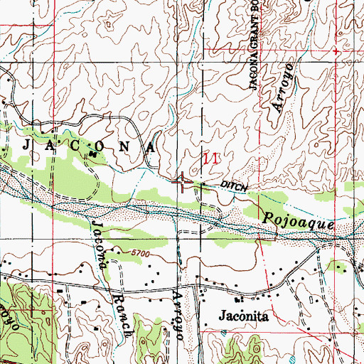 Topographic Map of Acequia de la Otra Banda, NM