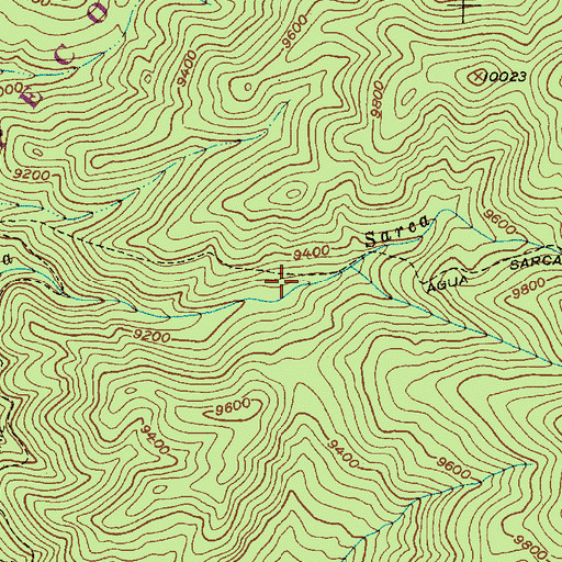Topographic Map of Agua Sarca Cabin (historical), NM