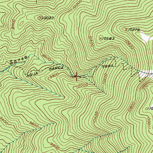 Topographic Map of Agua Sarca Trail, NM