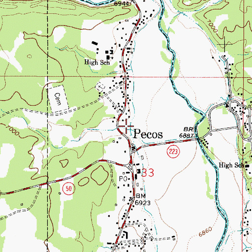 Topographic Map of Alamitos Canyon, NM