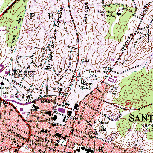 Topographic Map of Arroyo de la Piedra, NM