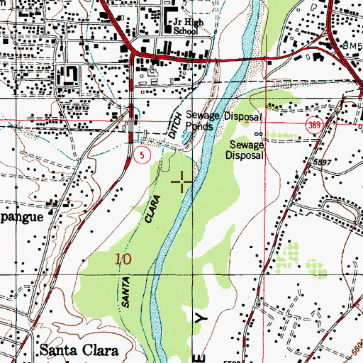 Topographic Map of Arroyo de Guachupangue, NM