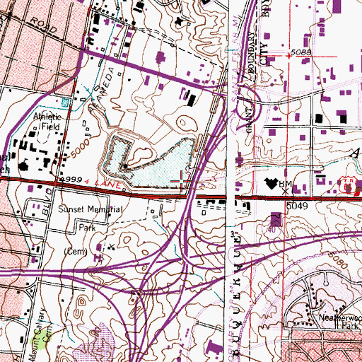 Topographic Map of Arroyo del Embudo, NM