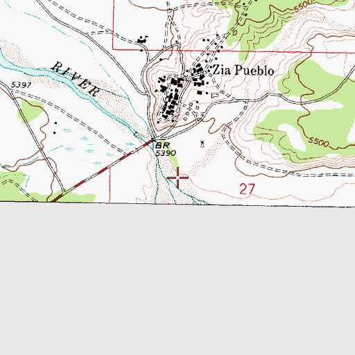 Topographic Map of Arroyo Chamisa, NM