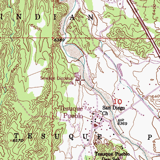 Topographic Map of Arroyo Cuma, NM