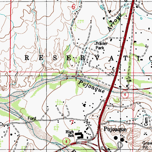 Topographic Map of Arroyo Destierro, NM