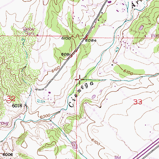 Topographic Map of Arroyo Hondo, NM