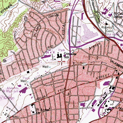 Topographic Map of Arroyo Mascaras, NM