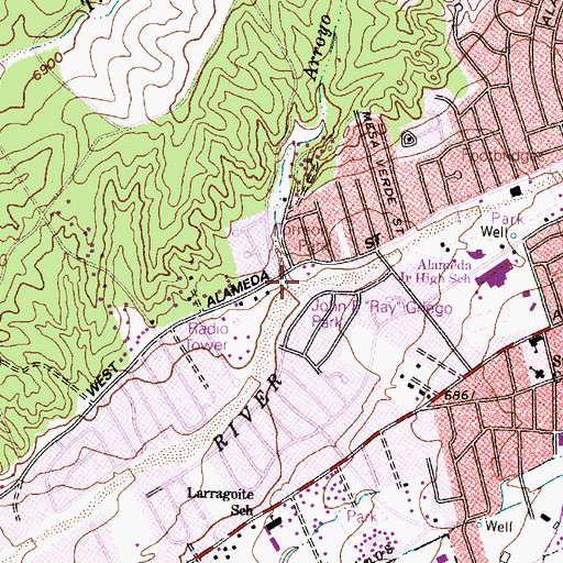 Topographic Map of Arroyo Torreon, NM