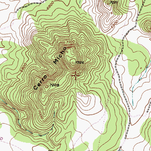 Topographic Map of Caja del Rio Grant, NM