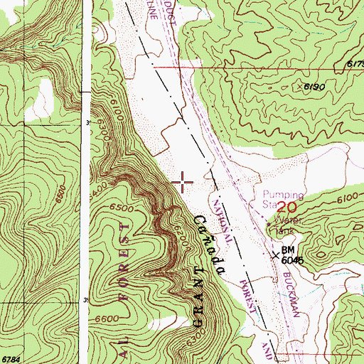 Topographic Map of Calabasa Arroyo, NM