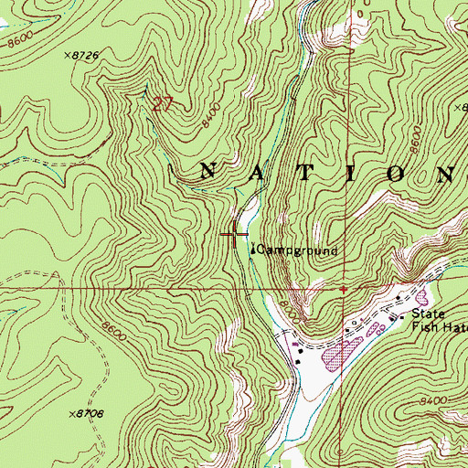 Topographic Map of Calaveras Canyon, NM