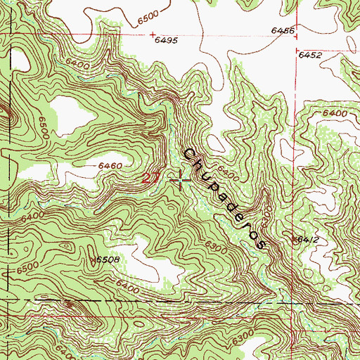 Topographic Map of Caada de las Latas, NM