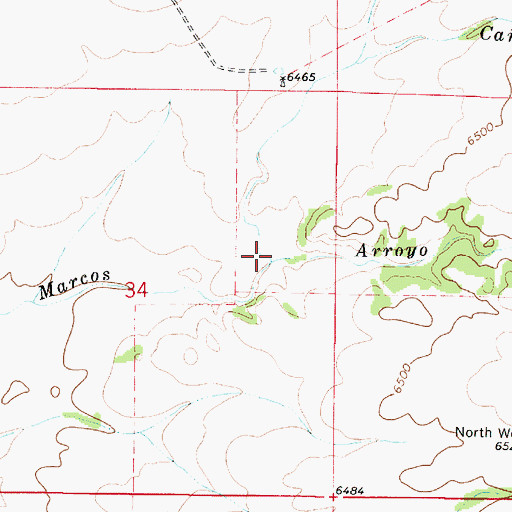Topographic Map of Caada los Alamos, NM