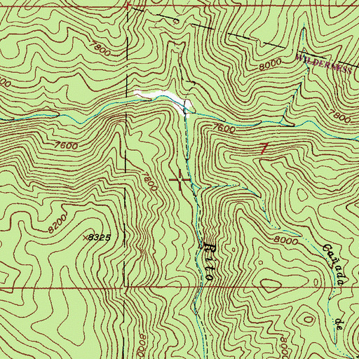 Topographic Map of Caada de Amole, NM