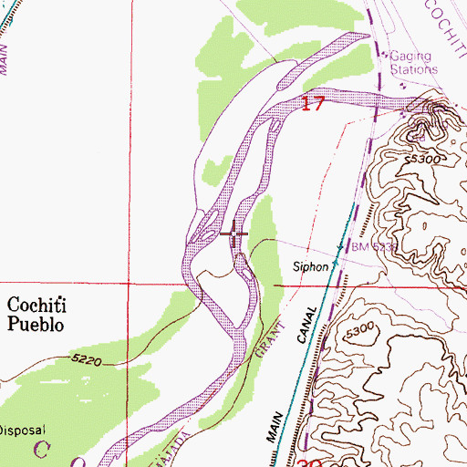 Topographic Map of Caada de Cochiti, NM