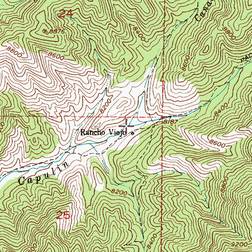 Topographic Map of Caada Vaca, NM