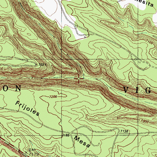 Topographic Map of Caon de Valle, NM