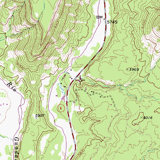 Topographic Map of Caon Cercado, NM