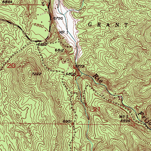 Topographic Map of Caon Chimayo, NM