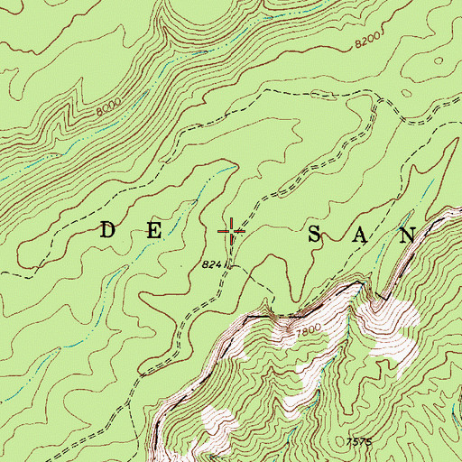Topographic Map of Caon de San Diego Grant, NM