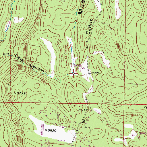Topographic Map of Caon Largo, NM