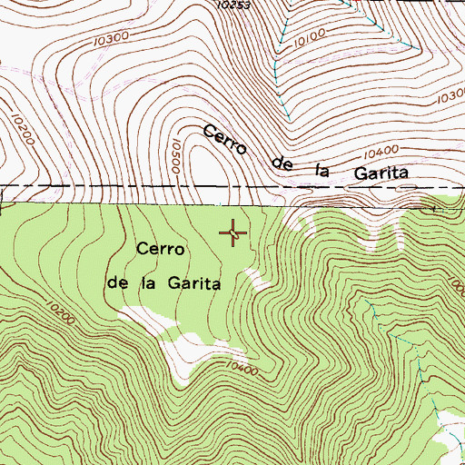Topographic Map of Cerro de la Garita, NM