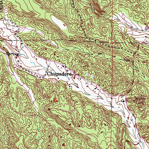 Topographic Map of Chupadero, NM
