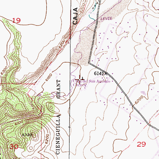 Topographic Map of Capa del San Antonio Church, NM