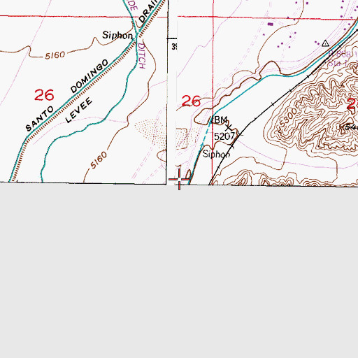 Topographic Map of Cochiti East Side Main Canal, NM