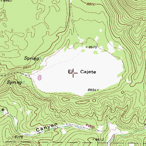 Topographic Map of El Cajete, NM