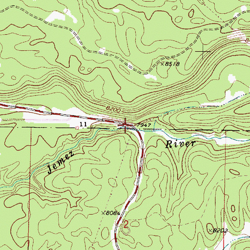 Topographic Map of El Cajete Canyon, NM