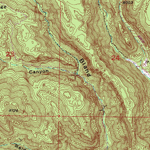 Topographic Map of Frazier Canyon, NM