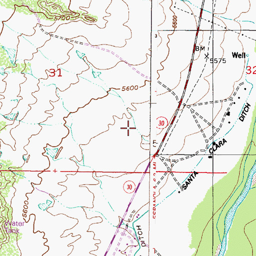 Topographic Map of Garcia Canyon, NM