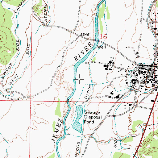 Topographic Map of Jemez Pueblo Grant, NM