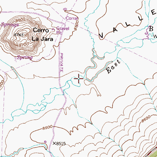 Topographic Map of La Jara Creek, NM