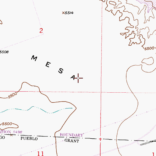 Topographic Map of La Majada Mesa, NM