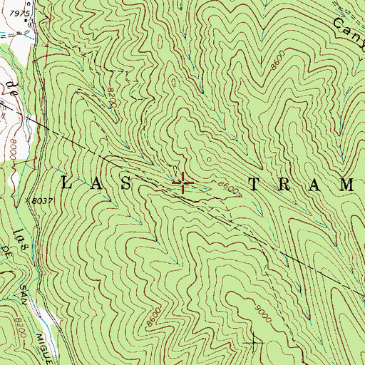 Topographic Map of Las Trampas Grant, NM