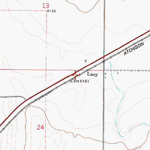 Topographic Map of Lucy, NM