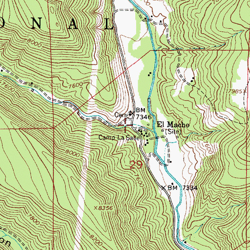 Topographic Map of Macho Canyon, NM