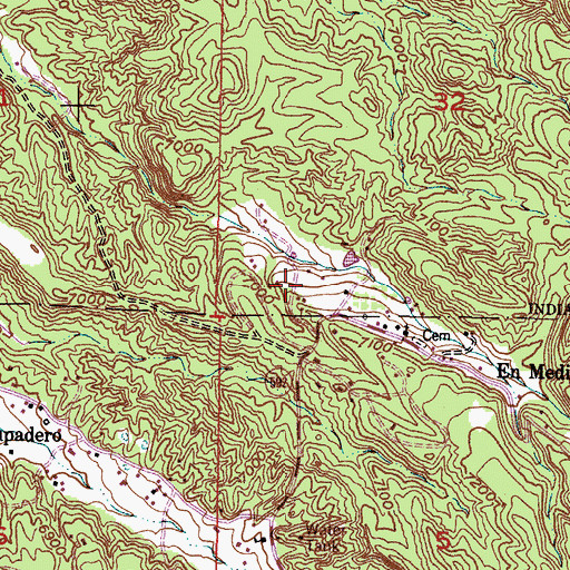 Topographic Map of Nambe, NM