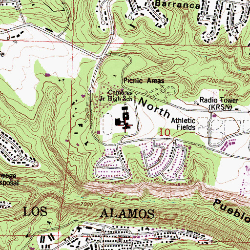 Topographic Map of North Mesa, NM