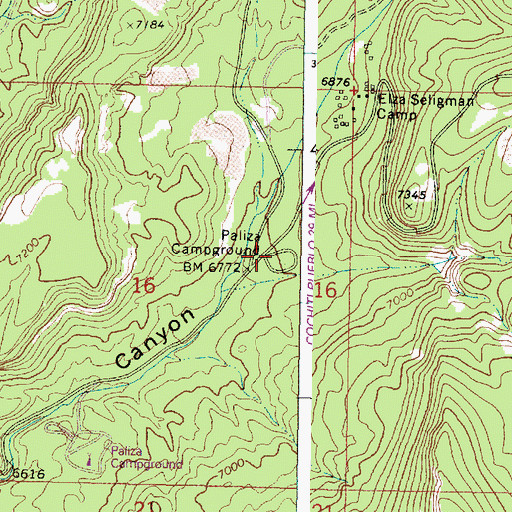 Topographic Map of Paliza Campground, NM