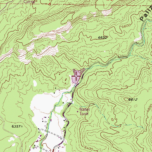 Topographic Map of Paliza Canyon, NM