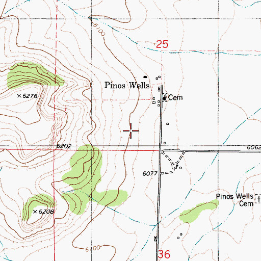 Topographic Map of Pios Well, NM